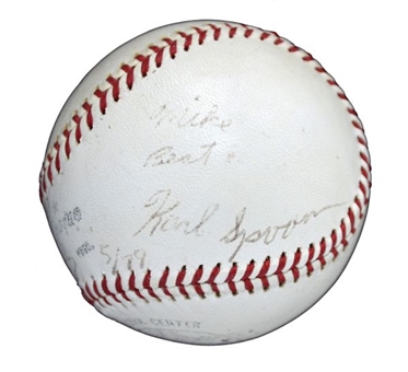 Karl Spooner Single Signed N.L. Baseball
